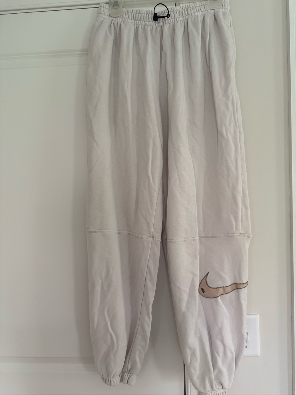 Women’s Nike Light Gray Swoosh Jogger Sweatpants